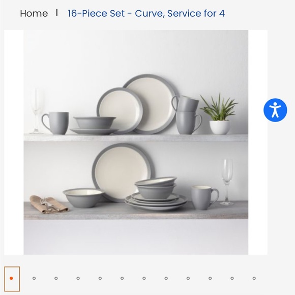 Noritake Color Wave Slate Curve 16 piece set - Picture 1 of 7
